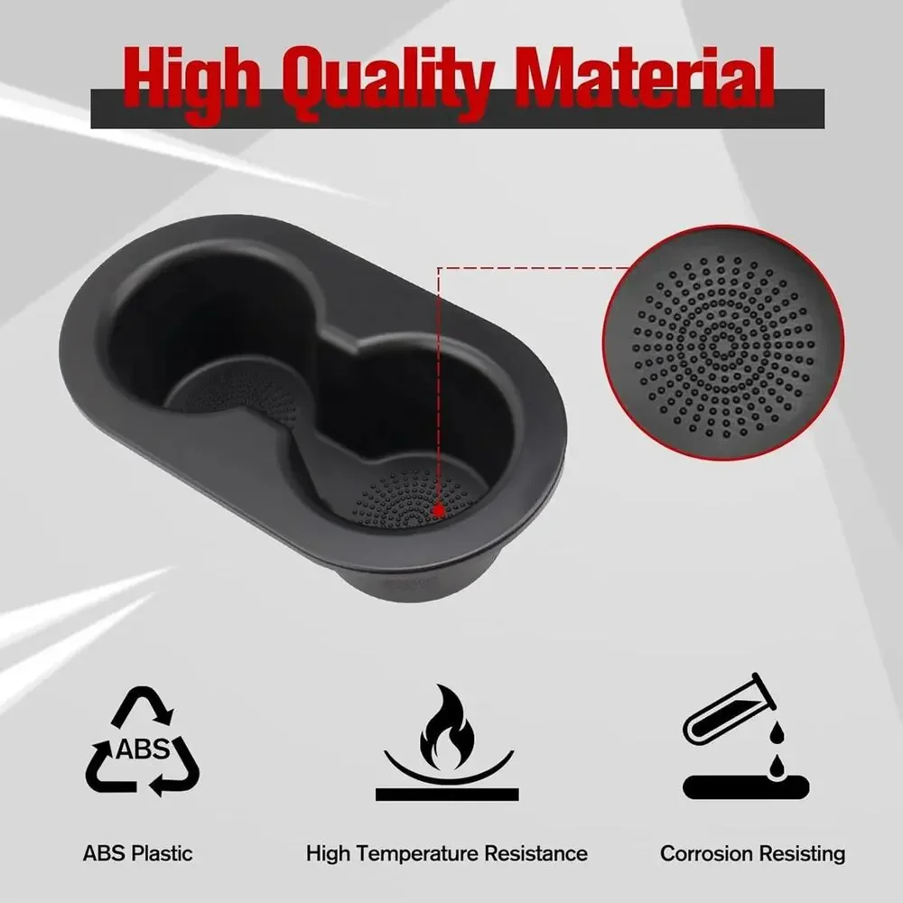 2002-09 Dodge Ram 1500 2500 Rear Floor Dual Double Cupholder 5HD65TRMAC Black